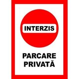 Placute interzis parcare privata